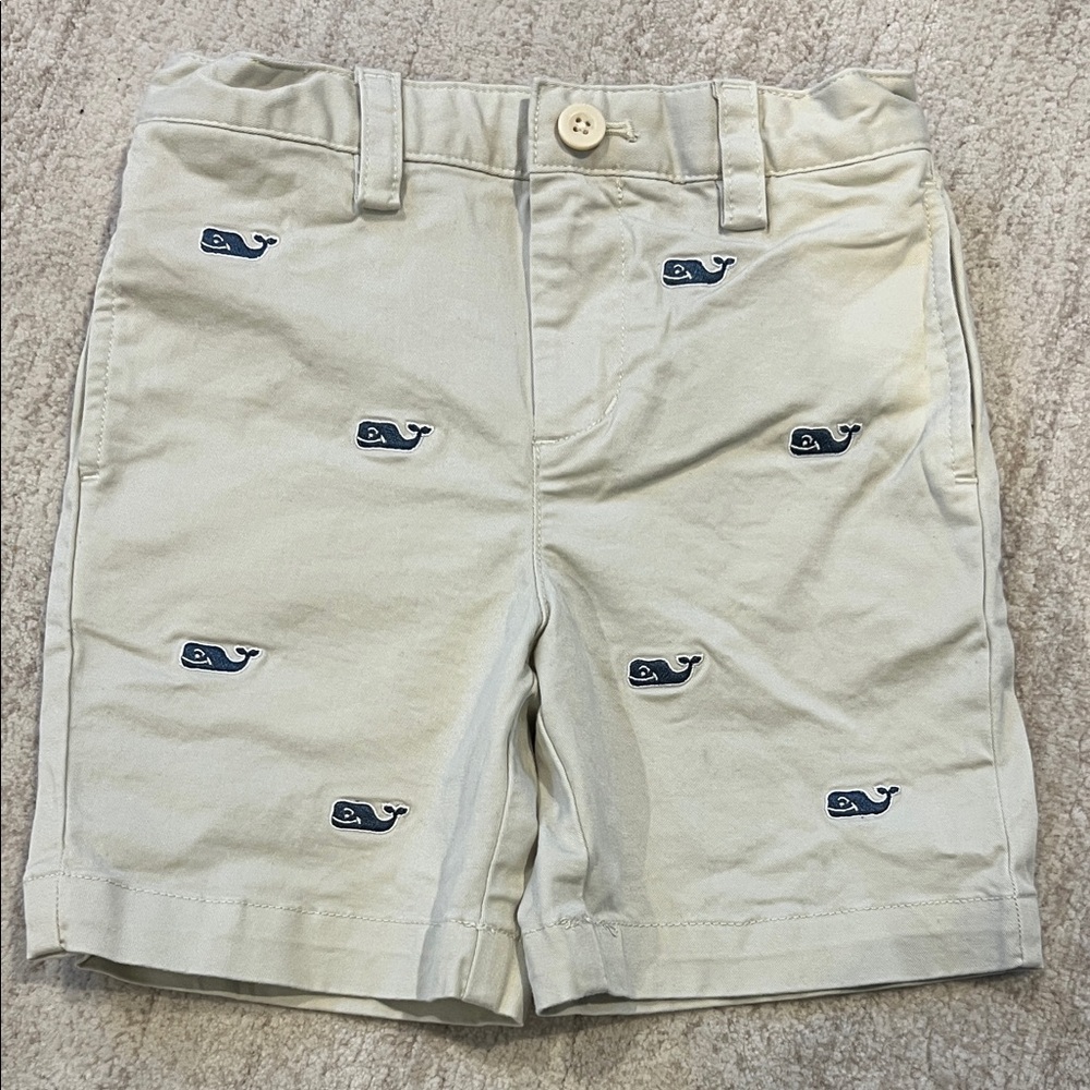 Vineyard Vines Kids Tan Whale Shorts